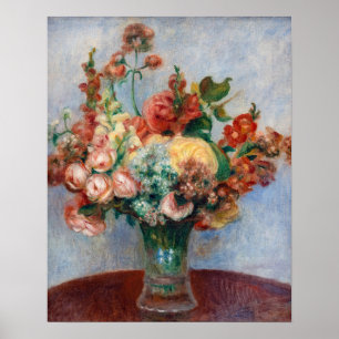 Affiche Pierre-Auguste Renoir - Fleurs dans un vase