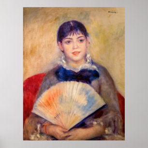 Affiche Pierre-Auguste Renoir - Girl with a Fan