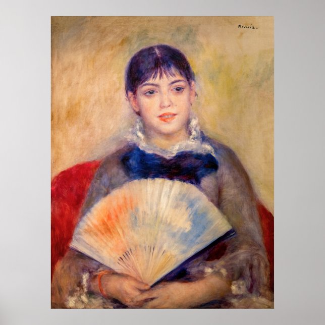 Affiche Pierre-Auguste Renoir - Girl with a Fan (Devant)