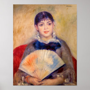 Affiche Pierre-Auguste Renoir - Girl with a Fan