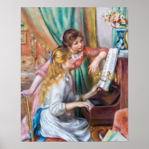 Affiche Pierre Auguste Renoir - Jeunes filles au piano