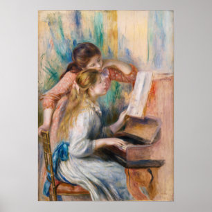 Affiche Pierre Auguste Renoir - Jeunes filles au piano