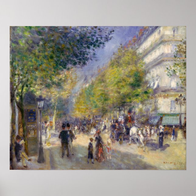 Affiche Pierre-Auguste Renoir - Paris, Grands Boulevards (Devant)