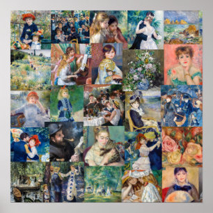 Affiche Pierre-Auguste Renoir - Patchwork de chefs-d'œuvre