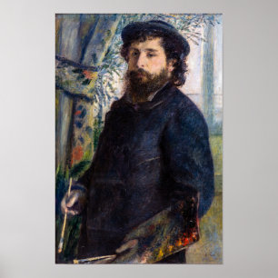 Affiche Pierre Auguste Renoir - Portrait de Claude Monet