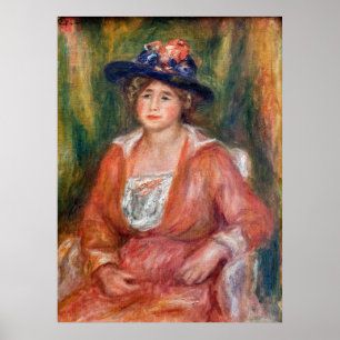 Affiche Pierre-Auguste Renoir - Portrait d'une femme assis