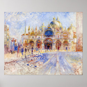 Affiche Pierre-Auguste Renoir - Venise, Piazza San Marco
