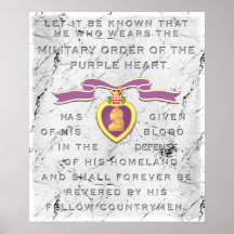 Pierre blanche "PURPLE HEART"