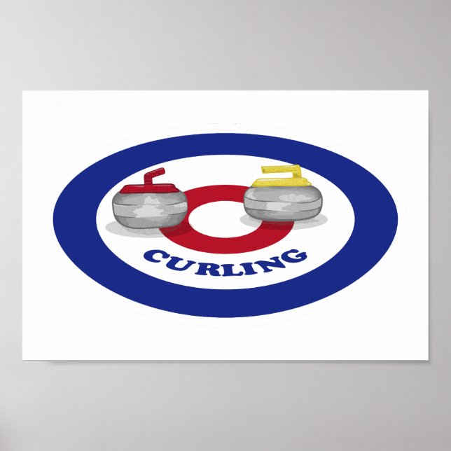 Affiche Pierre de curling (Devant)
