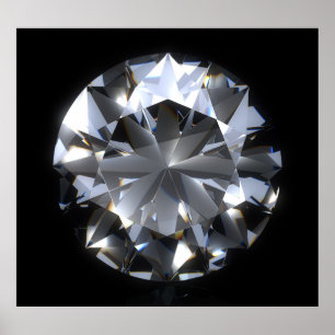 Affiche Pierre de diamant : l'espace noir brille.
