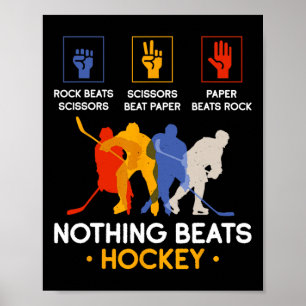 Affiche Pierre Feuille Ciseaux Rien Ne Bat Le Hockey