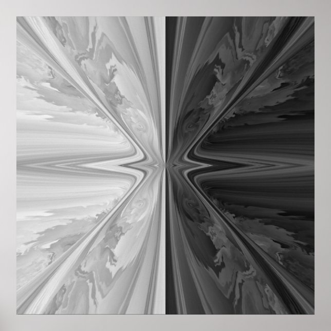 Affiche Pierre noire et Marbre blanc Ying Yang (Devant)