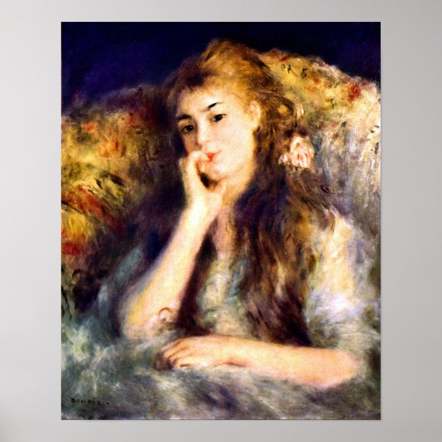 Affiche Pierre Renoir - Portrait d'une fille dans les pens (Devant)