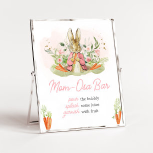Affiche Pierre rose Rabbit Baby shower Maman Osa Bar