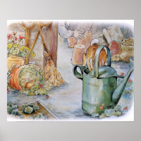 Pierre sautant dans un arrosoir