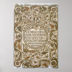 Affiche Pierre tombale avec un épitaphe