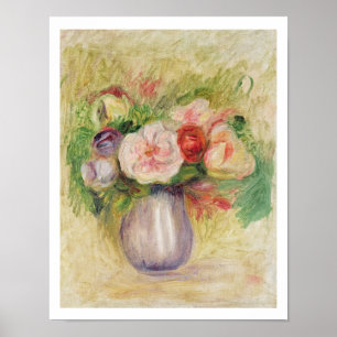 Affiche Pierre un vase à Renoir   de fleurs
