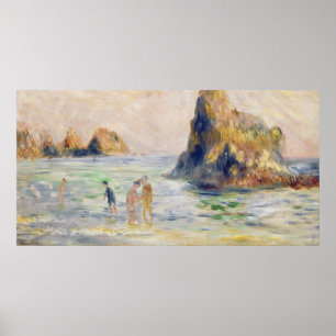 Affiche Pierre une baie de Renoir   Moulin Huet, Guernesey