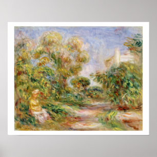 Affiche Pierre une femme de Renoir   dans un paysage