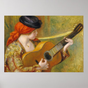 Affiche Pierre une jeune femme espagnole de Renoir   avec
