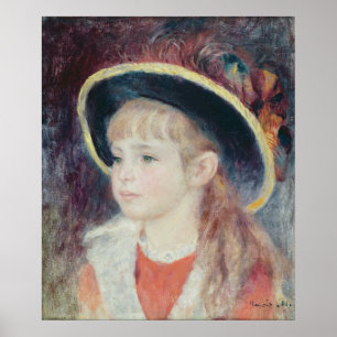 Affiche Pierre une jeune fille de Renoir dans un