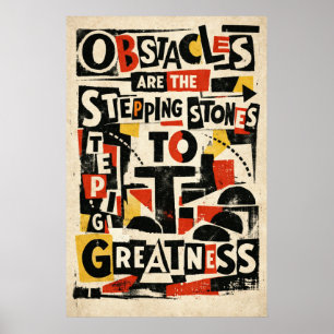 Affiche Pierres d'achoppement Typographie Vintage