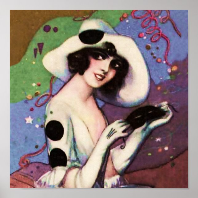 Affiche Pierrette festive en célébration par Sophia Chiost (Devant)
