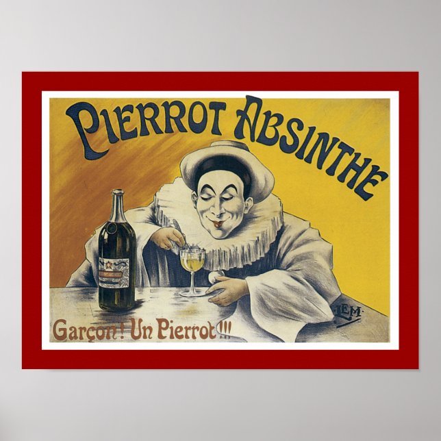 Affiche Pierrot Absinthe (Devant)