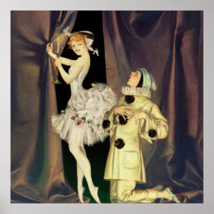 Affiche « Pierrot et Columbine » par FX Leyendecker