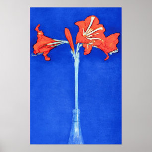 Affiche Piet Mondrian - Amaryllis Peinture aux Fleurs