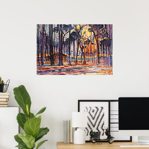 Affiche Piet Mondrian, Bois près d'Oele,