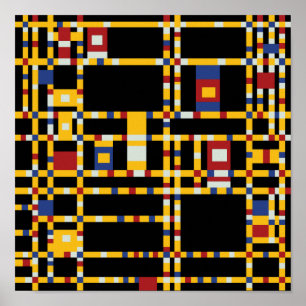 Affiche Piet Mondrian - Broadway Boogie Woogie Modern Art