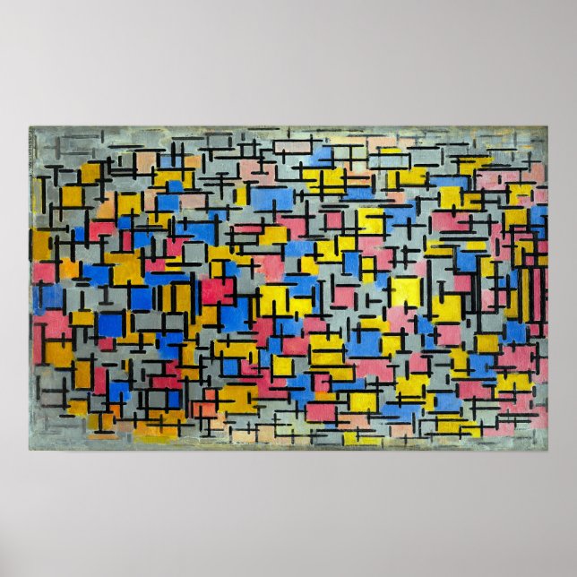 Affiche Piet Mondrian Composition (Devant)