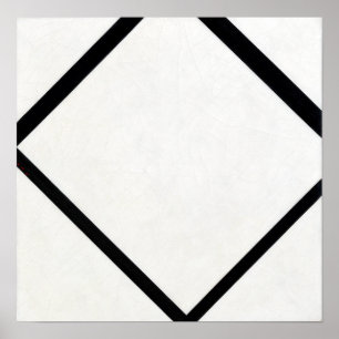 Affiche Piet Mondrian Composition No 1 Lozenge avec quatre