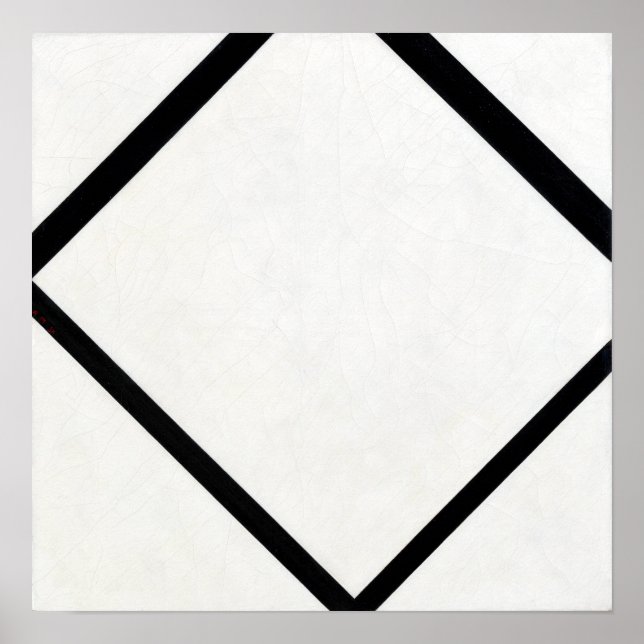 Affiche Piet Mondrian Composition No 1 Lozenge avec quatre (Devant)