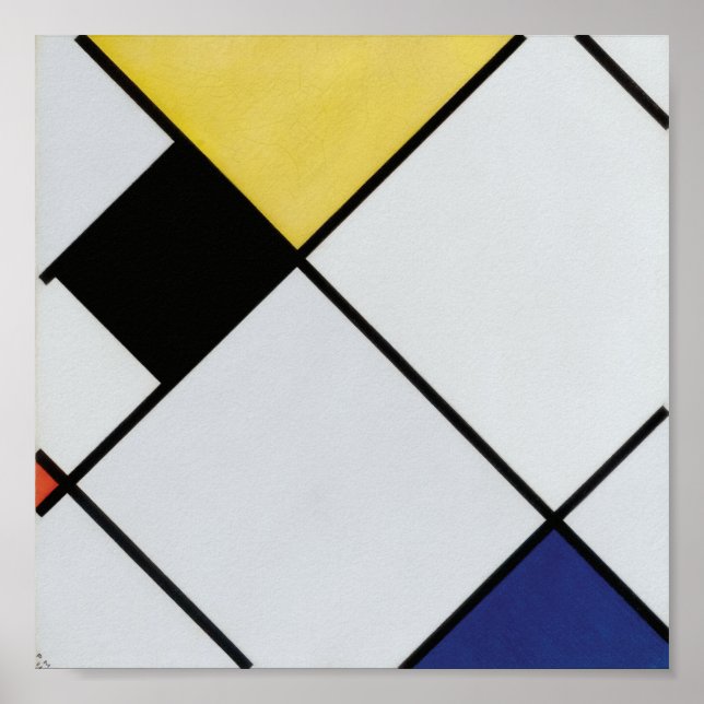 Affiche Piet Mondrian Lozenge Composition Peinture (Devant)