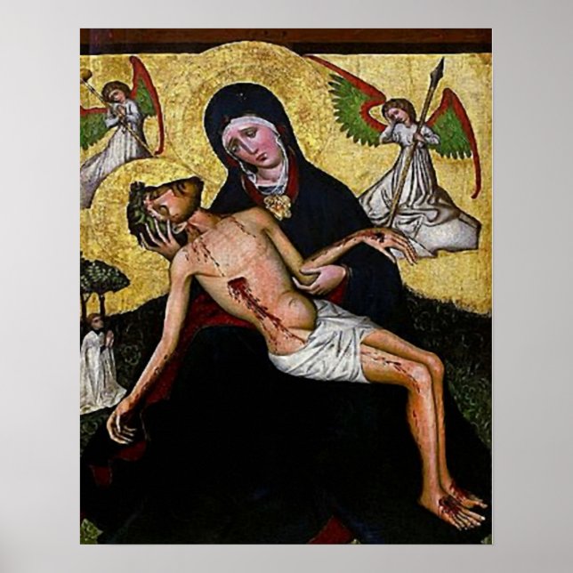 Affiche Pieta Jesus Crucifixion Lamentation Vierge Marie 0 (Devant)