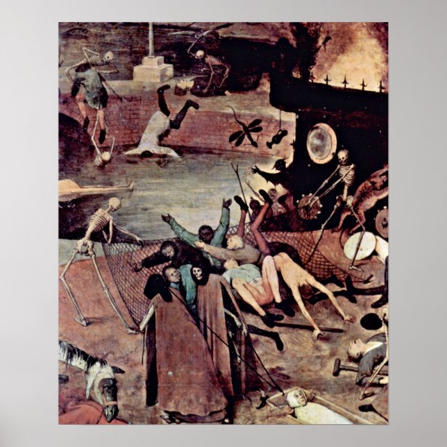Affiche Pieter Bruegel Elder - Triomphe de la mort Détail (Devant)