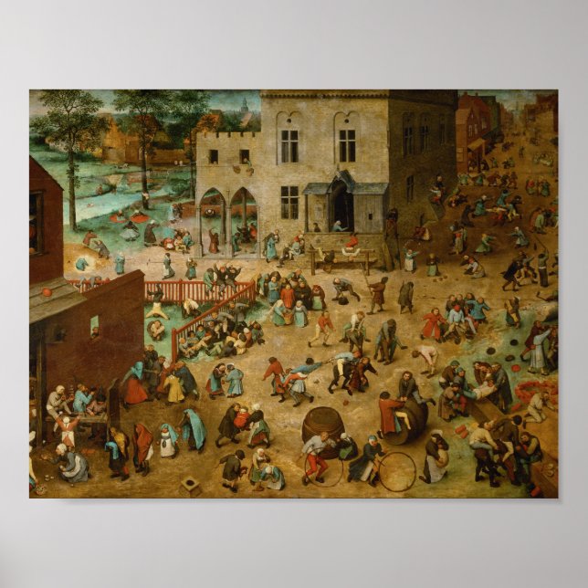 Affiche Pieter Bruegel l’Aîné - Jeux pour enfants (Devant)