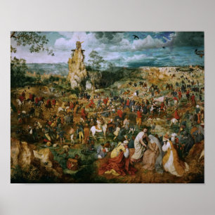 Affiche Pieter Bruegel l'Ancien-La Procession pour le Calv