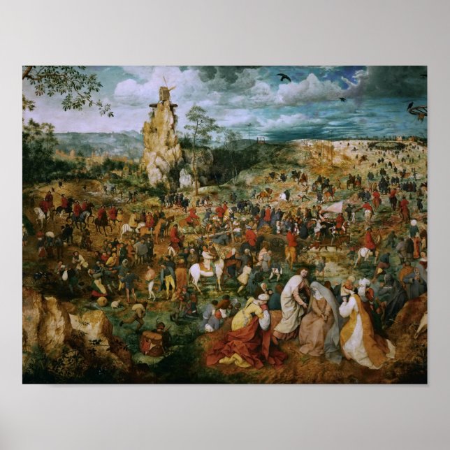 Affiche Pieter Bruegel l'Ancien-La Procession pour le Calv (Devant)