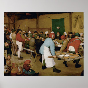 Affiche Pieter Bruegel l'Ancien - Mariage paysan