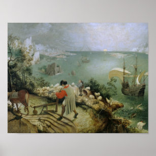 Affiche Pieter Bruegel l'Ancien -Paysage Chute d'Icarus