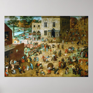 Affiche Pieter Bruegel les Jeux pour enfants