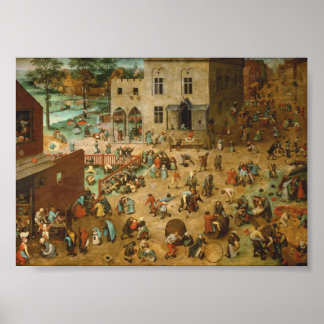 Affiche Pieter Bruegel Les Jeux pour enfants des aînés