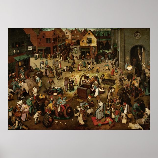 Affiche PIETER BRUEGEL - Lutte entre Carnaval et Carême (Devant)