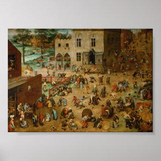 Affiche Pieter Bruegel the Elder Jeux pour enfants 1560