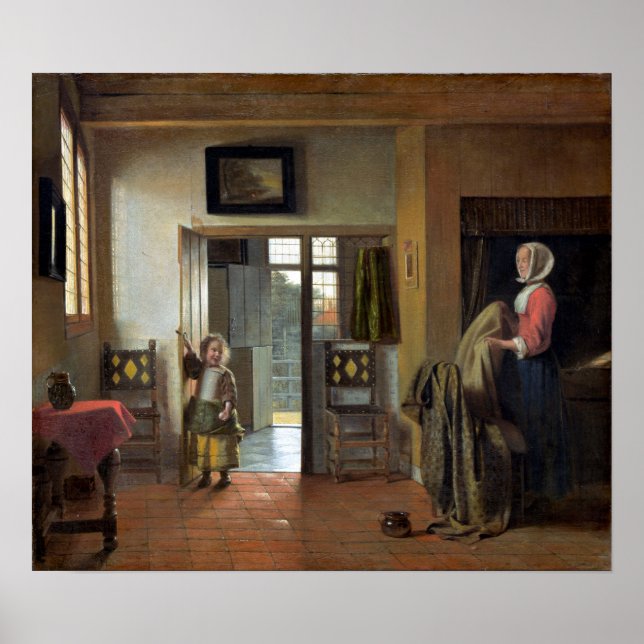 Affiche Pieter de Hooch La Chambre (Devant)