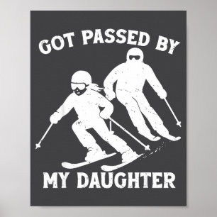 Affiche Piétiné par ma fille Drôle de papa en ski Voyage d