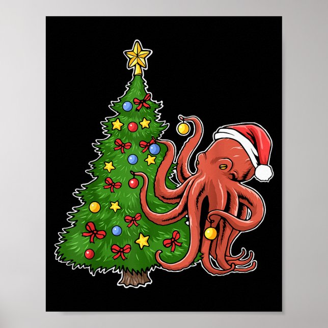 Affiche Pieuvre de Noël  (Devant)
